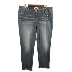 Slink Jeans Womens 16 Blue Medium Wash High Rise Curvy Straight Denim Pants